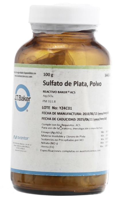 SULFATO DE PLATA ACS, POLVO 100gr, 3443-50, JT. BAKER-1