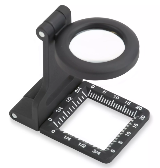LUPA DE PRECISION DE MANO CUENTAHILOS METALICA C/LUZ LED 6,5X 20MM, CAT. LT-60,  CARSON-1
