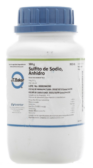 SULFITO DE SODIO ANHIDRO, 500gr, 3922-01, JT. BAKER-1