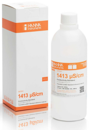SOLUCION ESTÁNDAR DE CONDUCTIVIDAD 1413µs, 500ML, HI7031L, HANNA-1