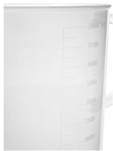 JARRA MEDIDORA POLIPROPILENO GRADUADA CON ASA 5000ML EISCO-2