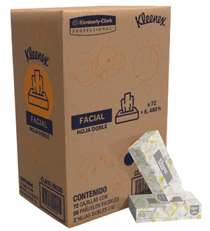 KLEENEX FACIAL 90 PAÑUELOS HD, CJ/72 PZAS, CAT.89330, KLEENEX-2