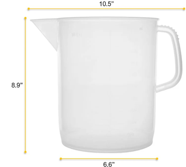 JARRA MEDIDORA POLIPROPILENO GRADUADA CON ASA 5000ML EISCO-3