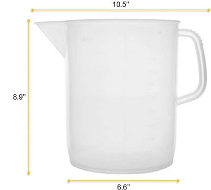 JARRA MEDIDORA POLIPROPILENO GRADUADA CON ASA 5000ML EISCO-3