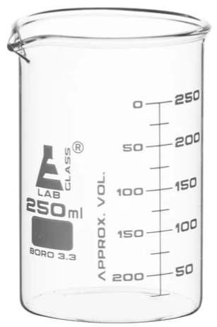 VASO PRECIPITADO GRADUADO DE VIDRIO ASTM 250ML EISCO-1