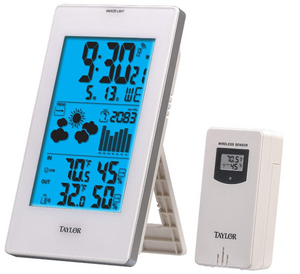 TERMOHIGRÓMETRO DIGITAL C/BAROMETRO, SENSOR REMOTO, CAT. 1735, TAYLOR-1