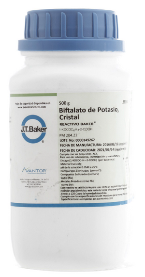 BIFTALATO DE POTASIO ACS, CRISTAL 500gr, 2958-01, JT. BAKER-1