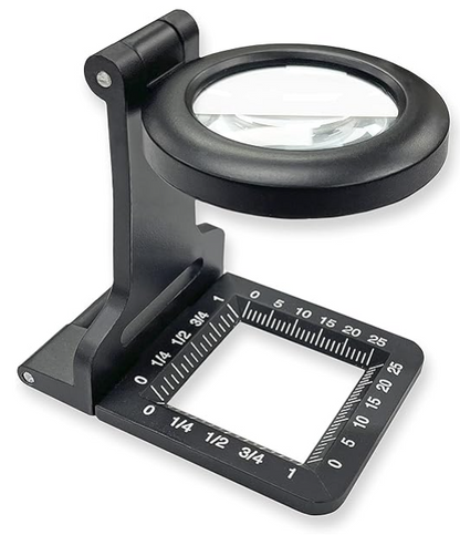 LUPA DE PRECISION DE MANO CUENTAHILOS METALICA C/LUZ LED 5X 30MM, CARSON-1