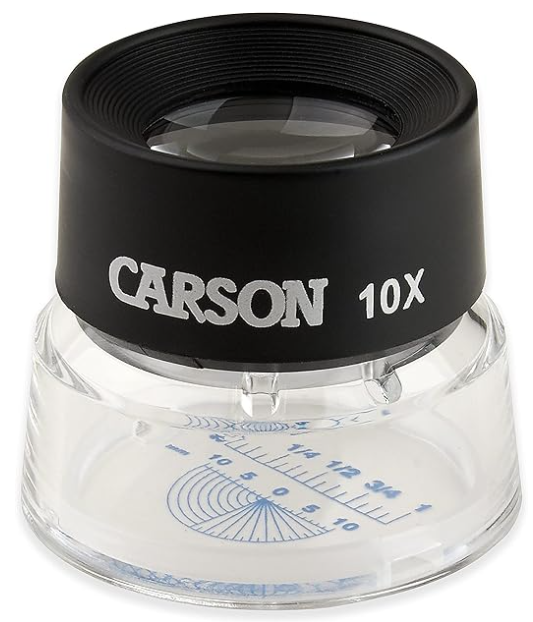 LUPA C/BASE DE ACRILICO LUMILOUPE 10X, CARSON-1