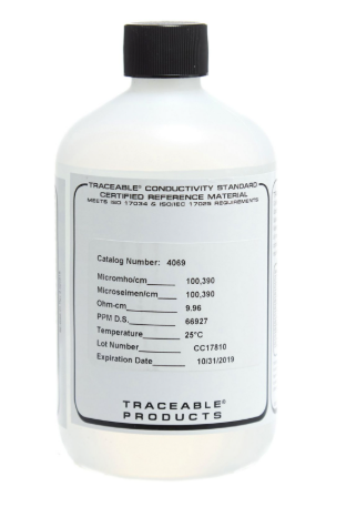 SOLUCIÓN DE CONDUCTIVIDAD, SOL STD, 100uS/CM, 500ML, CC-4066, TRACEABLE-1
