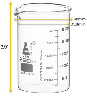 VASO PRECIPITADO GRADUADO DE VIDRIO ASTM 250ML EISCO-2