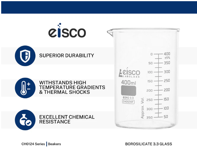 VASO PRECIPITADO GRADUADO DE VIDRIO ASTM 500ML EISCO-5