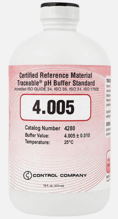 BUFFER PH 4.005, SOL STD CRM, TRANSPARENTE, 500ML, CC-4280, TRACEABLE-1