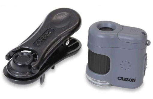 MICROSCOPIO DE BOLSILLO 20X C/CLIP PARA SMARTPHONE CARSON-5